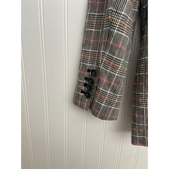 Anthropologie Maeve Lilith Oversized Blazer Jacket Sz. 10 Plaid Double Breasted - Picture 6 of 6